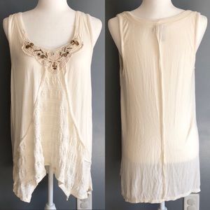 Knox Rose Medium BOHO ribbed Tank Top